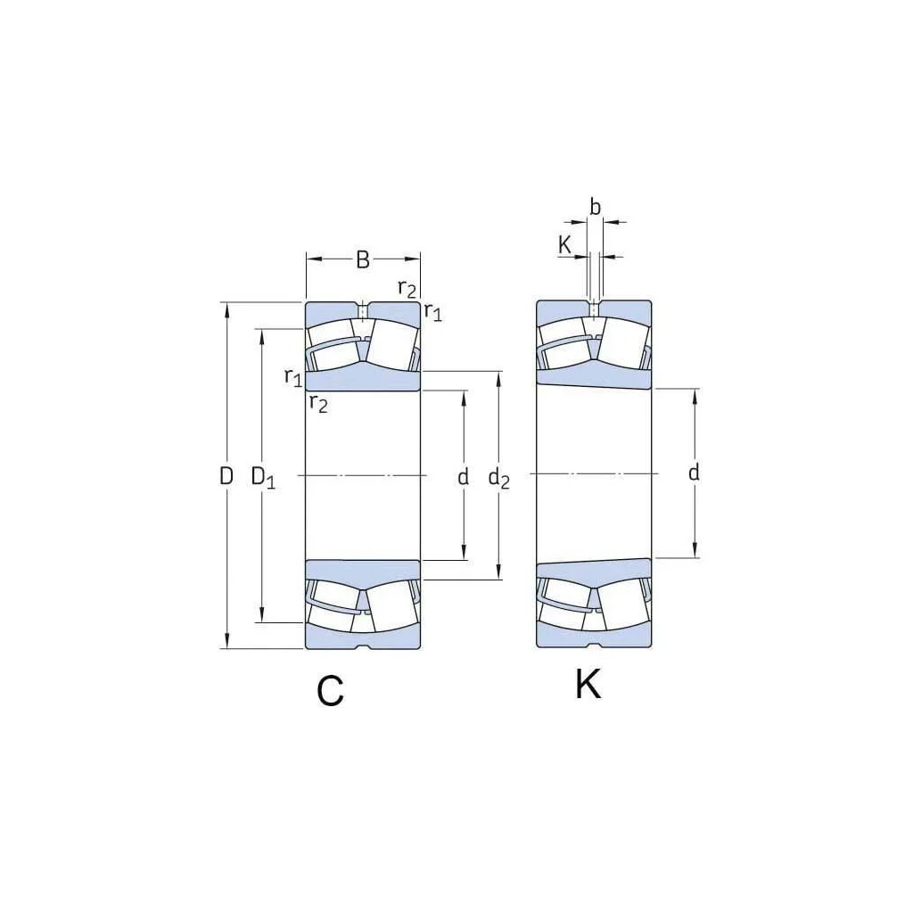 Rulment sferic cu role 100x215x73mm SKF 750022320