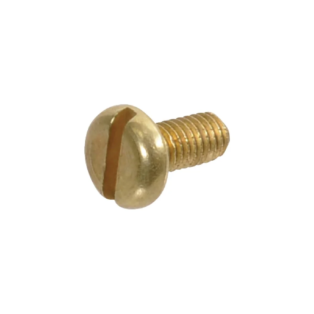 Șurub cap bombat crestat DIN85 ISO1580 M3x0,5mm alamă 8536MSP001