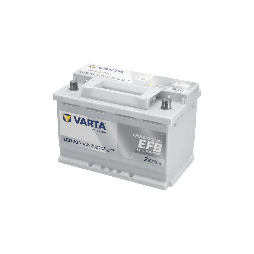 Baterie 12V 70Ah 760A LED70 VARTA Professional Dual Purpose EFB 930070076